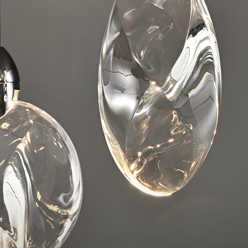 applique murale goutte d'eau design moderne en cristal - vue 5 sur 8