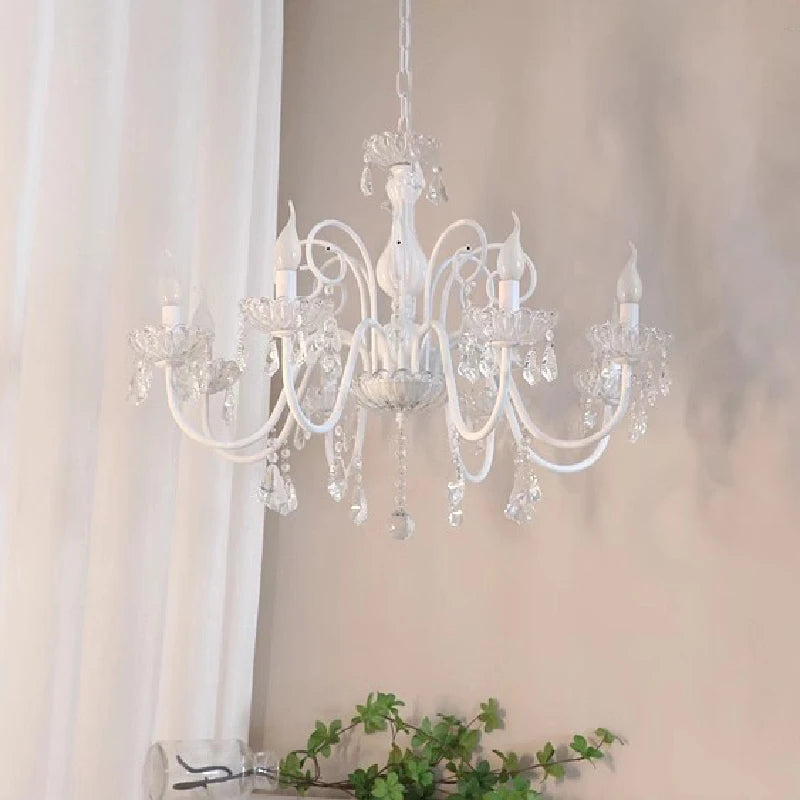 lustre romantique en cristal pour chambre d'enfant moderne - vue 4 sur 9