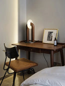 lampes de table vintage en bois massif à contrôle tactile led