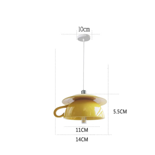 suspension en céramique design art thé éclairage led g4 - vue 29 sur 30