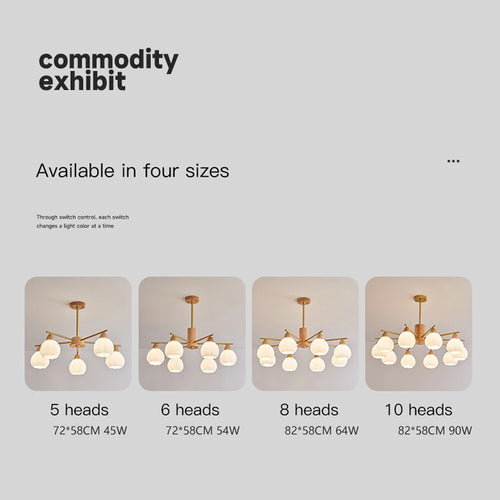 lustre en bois crème pour décoration moderne et style contemporain - vue 5 sur 10