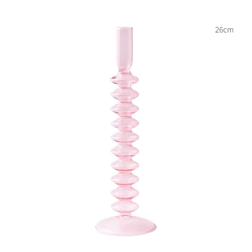 bougeoir en verre conique pour table de mariage et décoration nordique