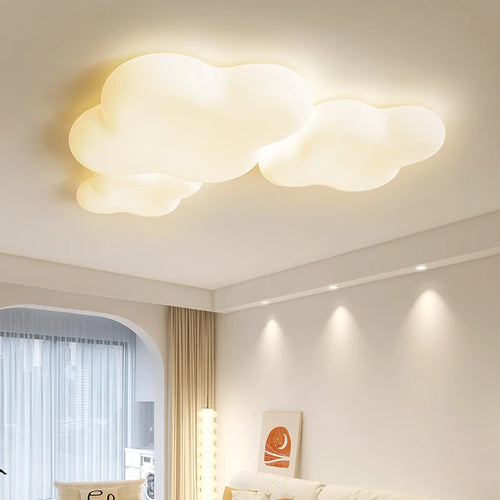 plafonnier créatif en forme de nuage avec lumière led