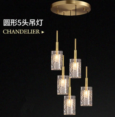 lustre en cristal doré design pour intérieur élégant et moderne - vue 9 sur 11