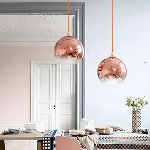 suspension modernes en verre pour décoration nordique - vue 5 sur 9