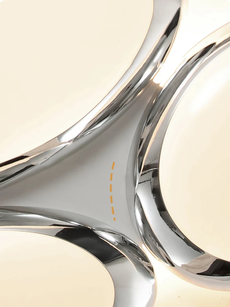 plafonnier led intelligent design moderne forme galets - vue 6 sur 9