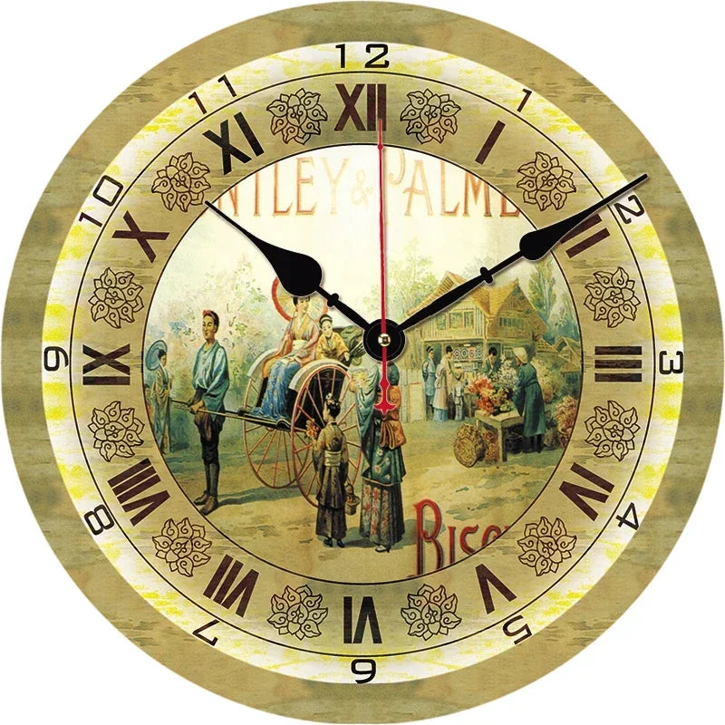 horloge murale rétro silencieuse pour décoration intérieure moderne - vue 13 sur 19