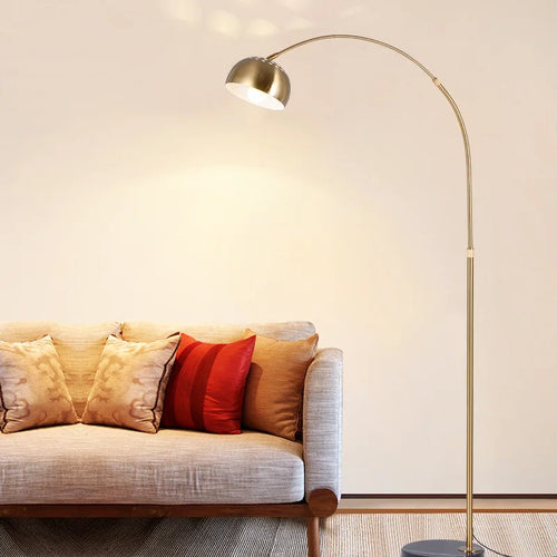 Lumière nordique luxe galvanoplastie réglable pêche lampadaire Base en marbre télécommande chambre étude hôtel lampadaire LED