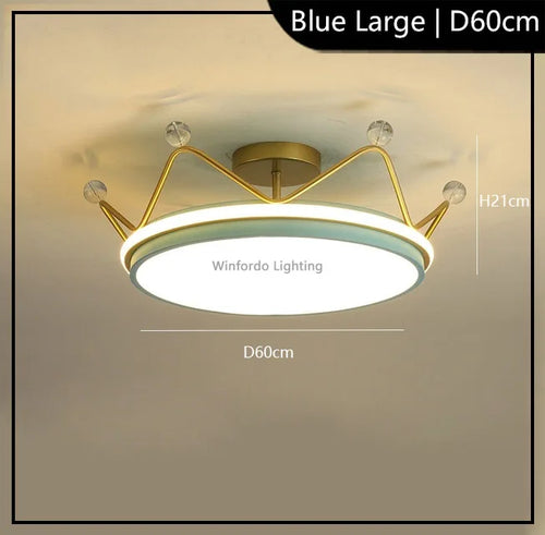 suspension pour enfants couronne leds moderne winfordo - vue 11 sur 12