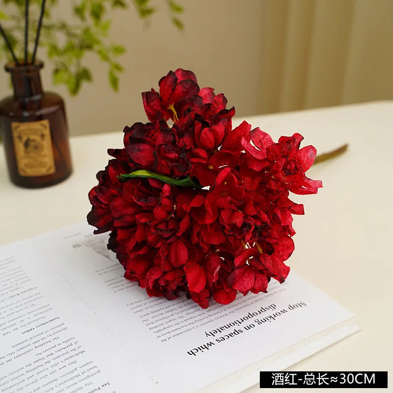 fleur d'hortensia artificielle vintage pour décoration et bouquet