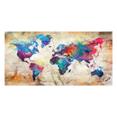 carte du monde vintage peinture sur toile art mural décoratif