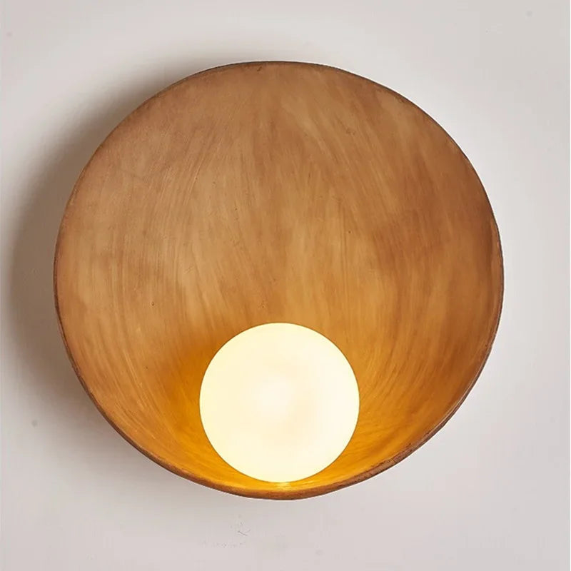 applique murale chinoise en résine éclairage led créatif décoratif - vue 2 sur 9