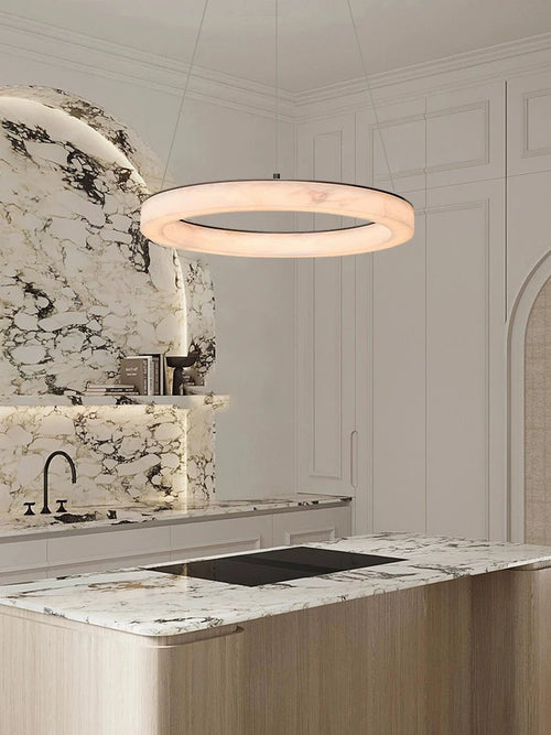 Suspension LED en marbre véritable - vue 3 sur 10