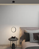Anneau Lampes Suspendues Chambre Salon Suspension Éclairage Intérieur Lampe De Chevet Restaurant Bar Blanc Noir LED Lampes Industrielles