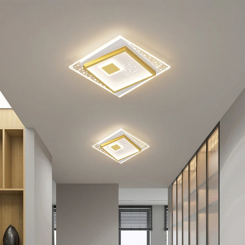 plafonnier moderne en fer forgé avec design géométrique créatif - vue 4 sur 12
