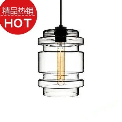 lustre suspendu moderne en verre transparent design élégant - vue 23 sur 28