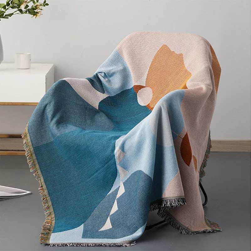Plaid géométrique style nordique jeté canapé voyage polyvalent
