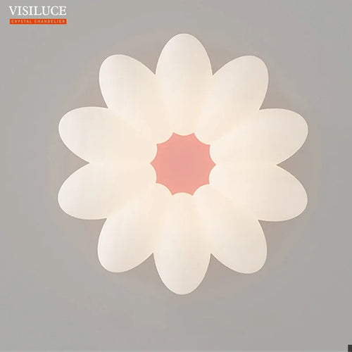 plafonnier led fleurs pour chambre d enfant trois couleurs lumière - vue 6 sur 10