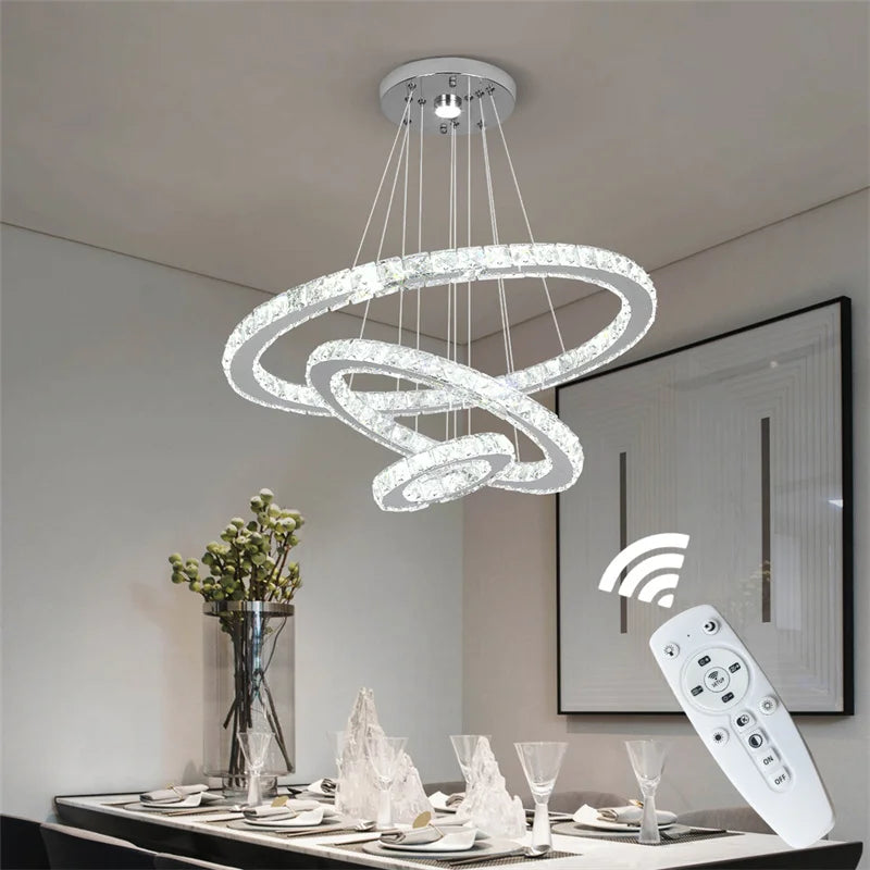 lustre moderne en cristal luxueux luminaires décoratifs d'éclairage