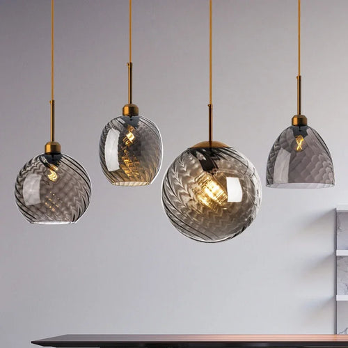 suspension moderne en verre design pour décoration intérieure - vue 4 sur 23