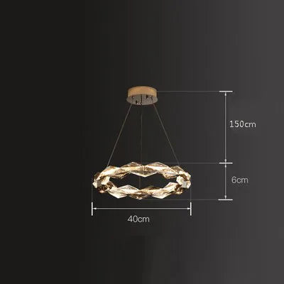 lustre moderne en cristal pour ambiance élégante et minimaliste - vue 17 sur 19