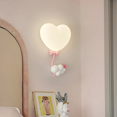 applique murale led romantique couronne coeur nuage pour enfants - vue 7 sur 12