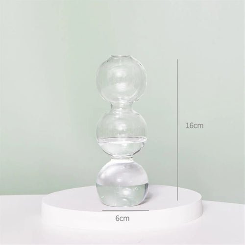 bougeoir en verre transparent décoration intérieure moderne nordique - vue 30 sur 31