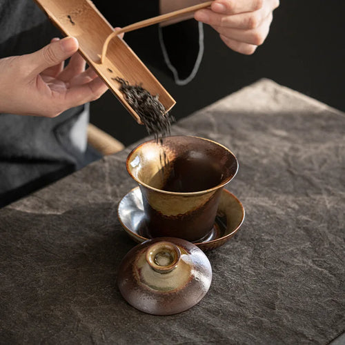 Theiere ceramique retro glacure artisanale style chinois
