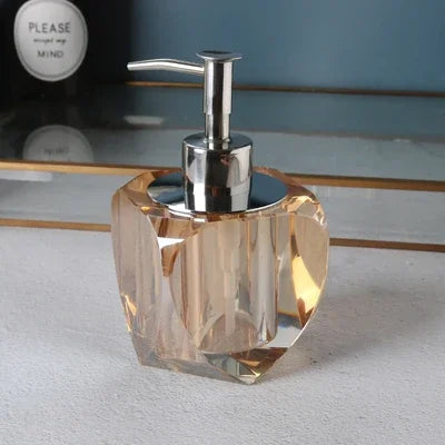 distributeur de savon en verre luxe pour salle de bain - vue 14 sur 15
