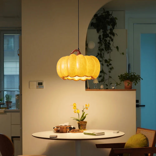 lustre japonais rétro wabi sabi led citrouille pour restaurant - vue 4 sur 10