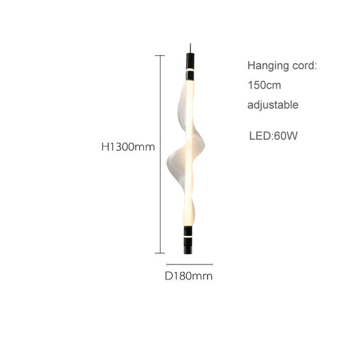 lustre design led postmoderne en acrylique tendance 2024 éclairage suspendu - vue 15 sur 18