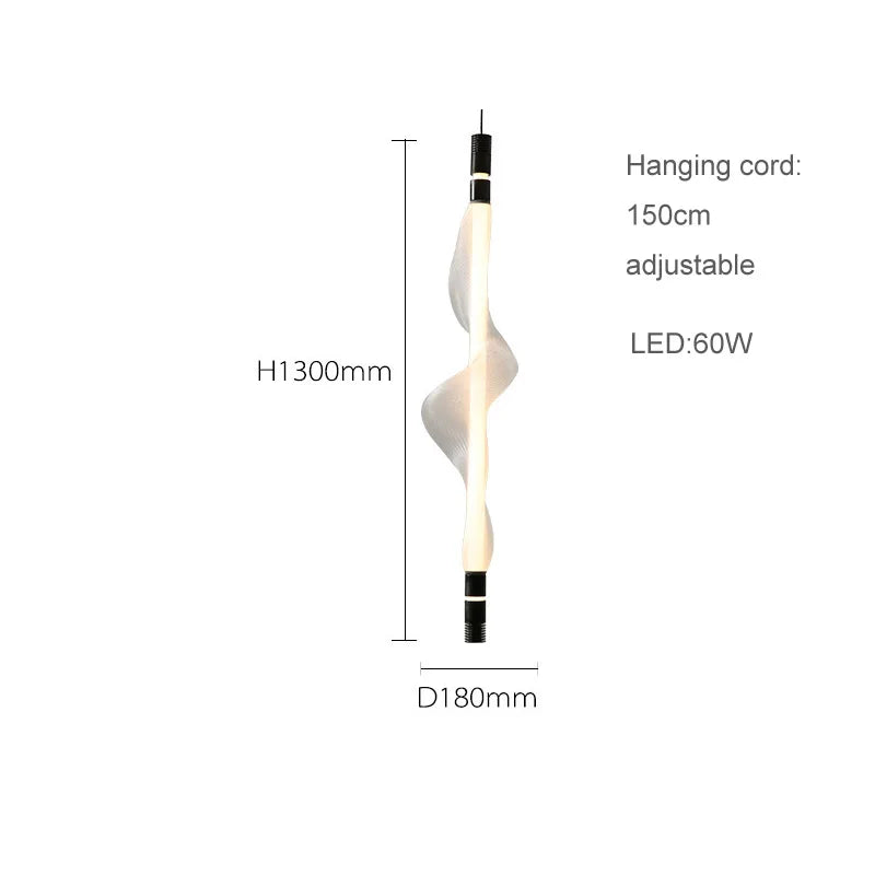 lustre design led postmoderne en acrylique tendance 2024 éclairage suspendu - vue 15 sur 18