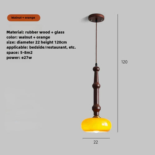 suspension en bois d'hévéa et verre pour intérieur moderne - vue 10 sur 10