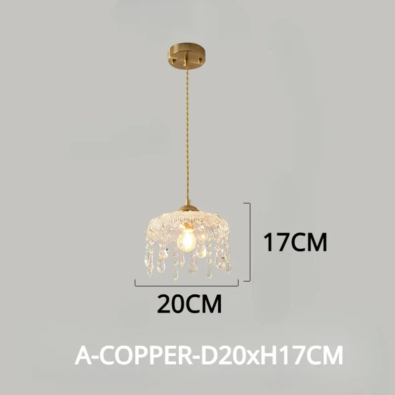lustre vintage en cristal led design floral élégant - vue 8 sur 14