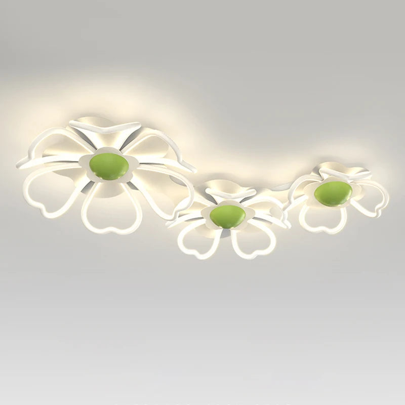 plafonnier floral à led pour chambre et salon - vue 4 sur 10