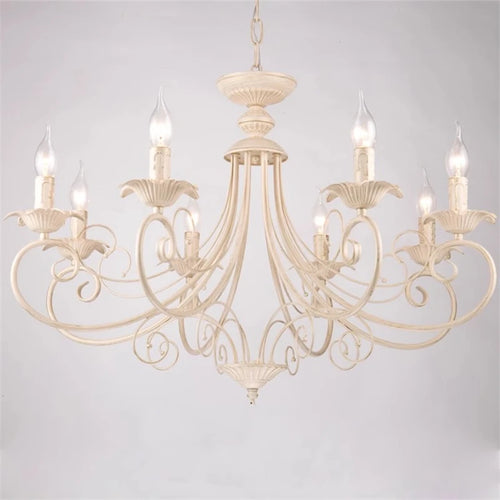 lustre classique en fer forgé vintage pour décoration intérieure