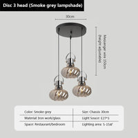 Suspension design en verre nordique décoratives pour loft bar