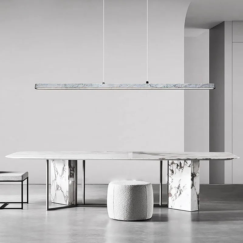 lustre led en marbre massif à intensité variable - vue 3 sur 11