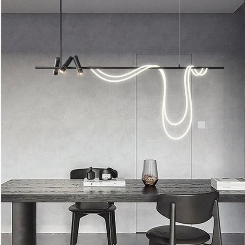 lustre led moderne design lampes suspendues décor éclairage - vue 6 sur 14