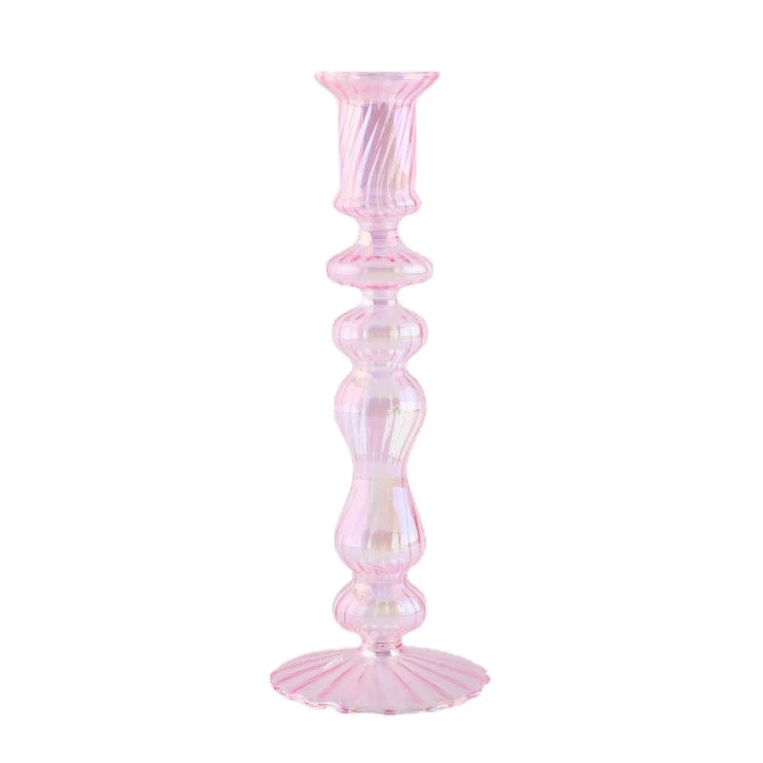 bougeoirs rétro coniques en verre pour décoration élégante - vue 30 sur 32
