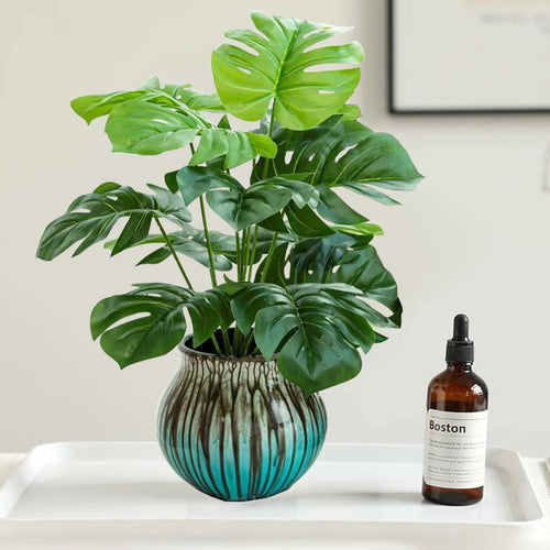 plante artificielle monstera branchage tropical pour décoration intérieure extérieure - vue 3 sur 9