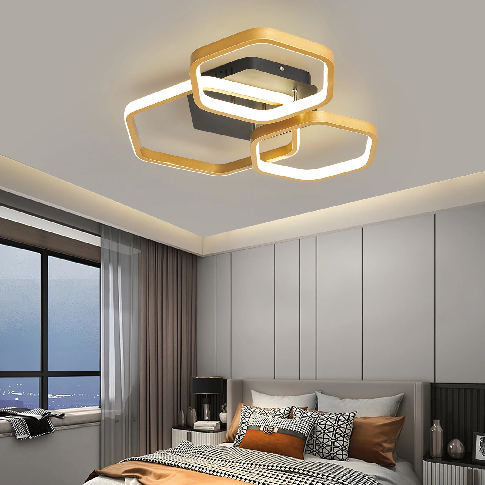 plafonnier led moderne et créatif pour maison intelligente - vue 6 sur 10