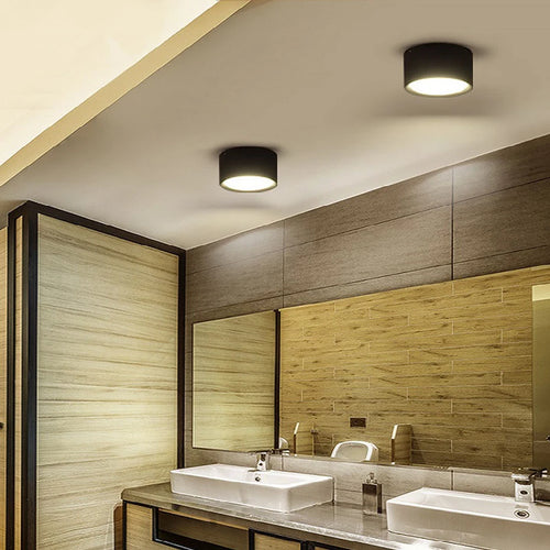 Mini LED plafonniers Dimmable Grain de bois Surface monté Downlight maison chambre décor Spot pour salon 220V 110V