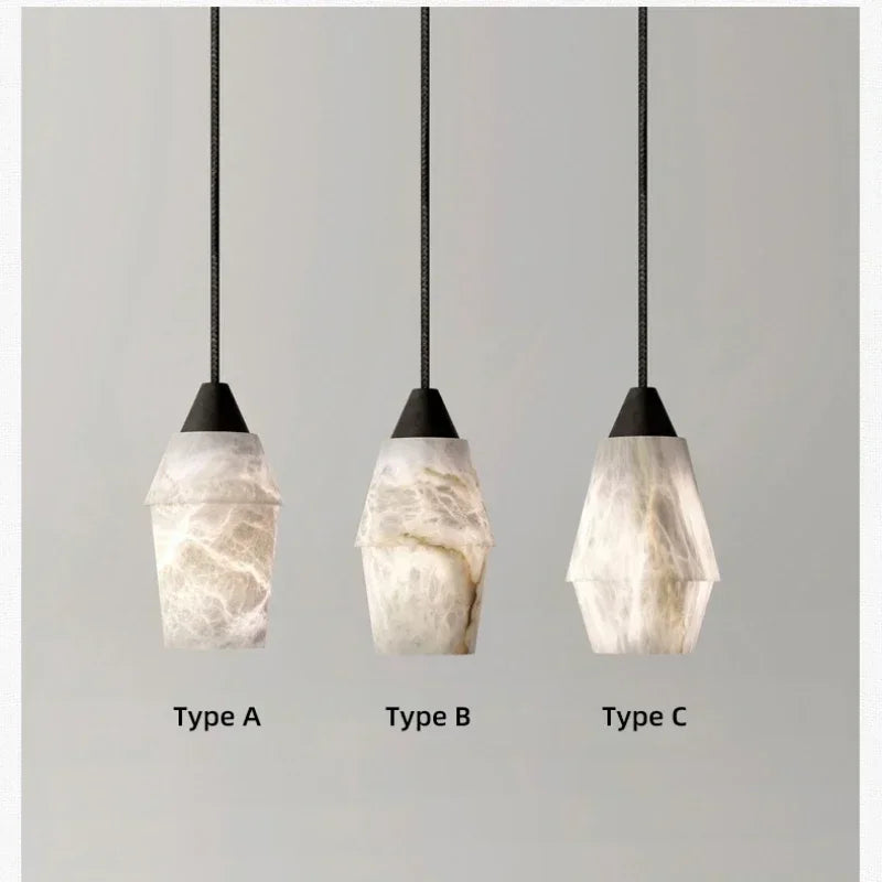 suspension moderne en marbre naturel pour décoration intérieure luxe - vue 6 sur 9