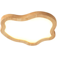 Lampe nordique bois forme nuage montée plafonnier