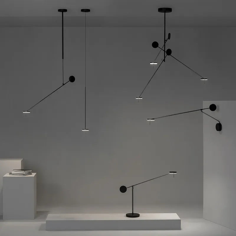 Plafonnier Led design nordique pour Tables basses de restaurant bureaux de chambre lampes suspendues noires luminaire de décoration de la maison