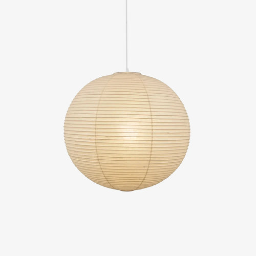 Washi Paper Pendant Lights Round Suspension Chandelier Hanging Lamp for Living Room Bedroom - vue 2 sur 11