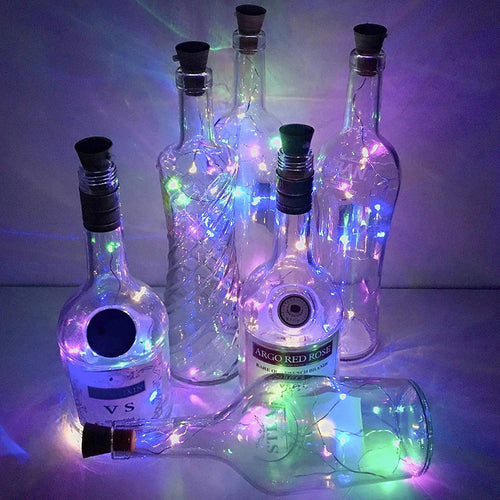 guirlande lumineuse solaire en cuivre pour bouteilles décoratives - vue 8 sur 8