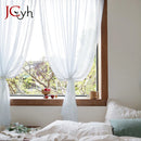 Voilage organza froissé long pour salon chambre fenêtre