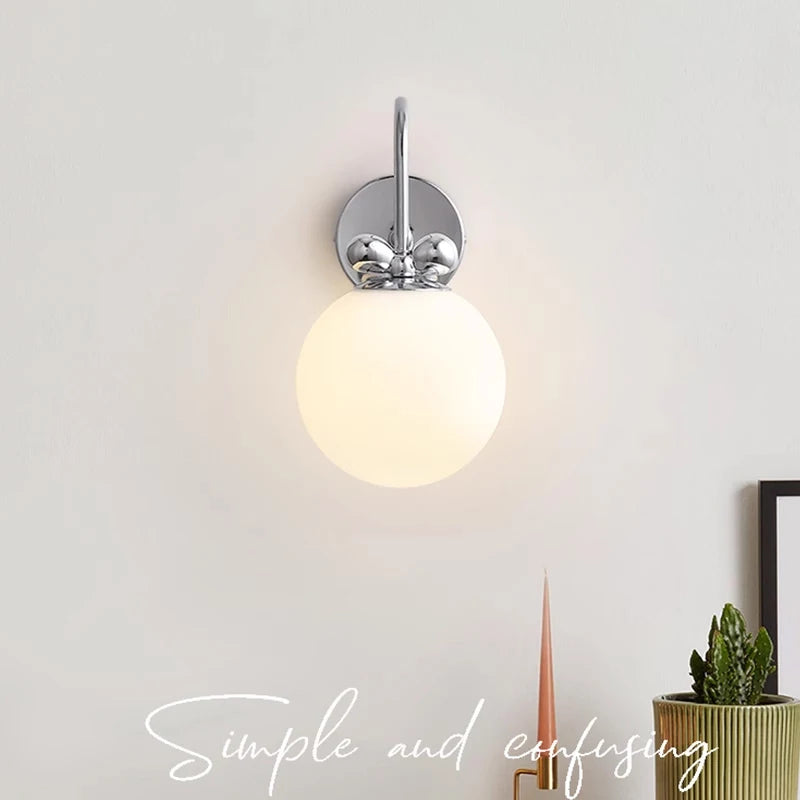 applique murale ronde bauhaus bowknot led chrome